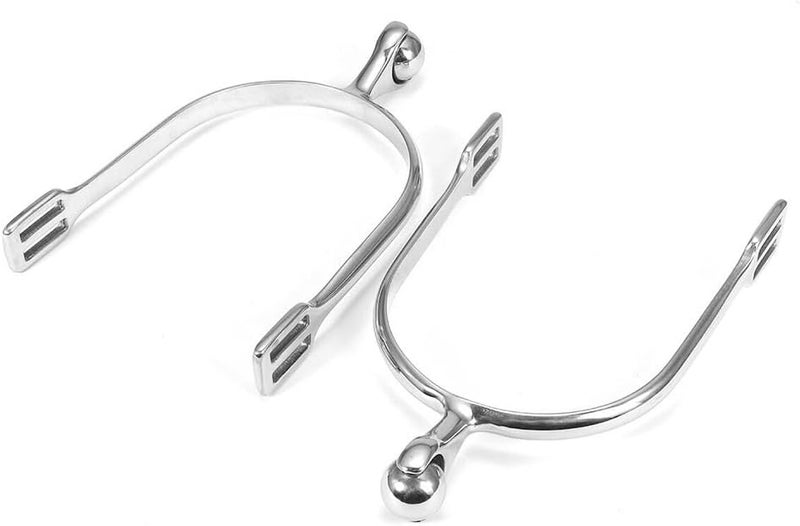 QKDS 1 Pair Horse Spurs Western Stainless Steel Spurs w/Roller Ball for Equestrian Boots Men Women Ri-der Horsemanship Lovers, Horse Riding Accessories(Size:Women Horse Spurs) - Image 3
